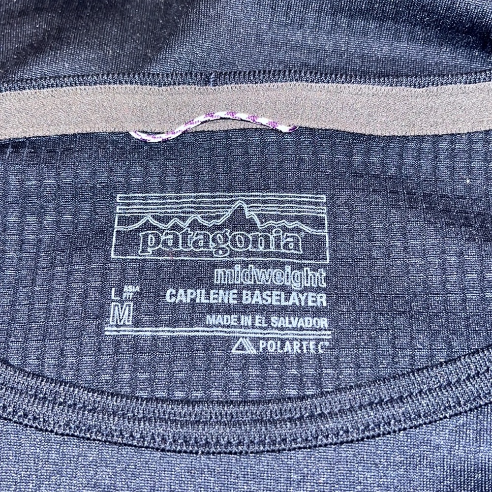 Patagonia Women's Long Sleeve Tee - Navy Blue - Picture 7 of 11